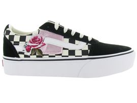 vans noir a fleur