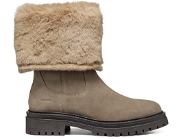 apres ski bottes fourrees femme Geox d04hrm iridea taupe Chaussures Online