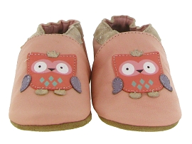 ROBEEZ SWEET OWL<br>Cuir Rose 