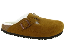 BIRKENSTOCK BOSTON SHEARLING NARROW<br>Marron