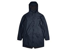 RAINS LONG JACKET W3<br>Bleu Marine