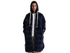 SWEET PANTS HOOD COAT<br>Bleu Marine