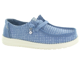 HEY DUDE WENDY FRAYED CANVAS 45203<br>Bleu