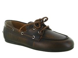POSA BOAT LOAFER BRUSHED CUIR<br>Marron