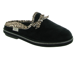 LA MAISON DE L ESPADRILLE 6812 MULE LEOPARD<br>Noir