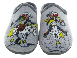 LA MAISON DE L ESPADRILLE L23 LUCKY LUKE<br>Textile Gris 