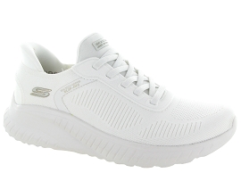 SKECHERS FOOTWEAR 117497 BOB SQUAD SLIP INS<br>Blanc