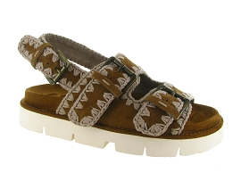 MOU BIO SANDAL TWO BUCCKLES<br>Chestnut
