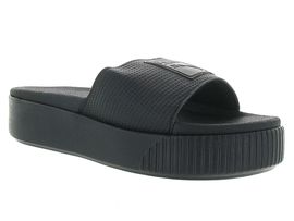 8661 GORETEX PLATFORM SLIDE:Toile/Noir/