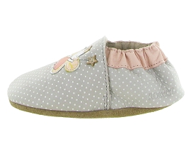 Chaussons fancy girl Robeez gris/rose