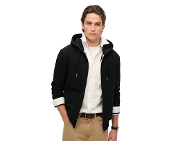 SUPERDRY VESTE CAPUCHE LOGO<br>Noir