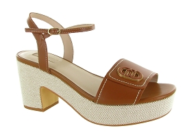 LIU JO SANDAL CALF SADDLE<br>Marron