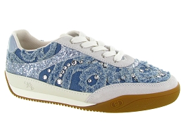 LIU JO SNEAKER LEWIS 04 DENIM STRASSGLITTER BLUE<br>Bleu