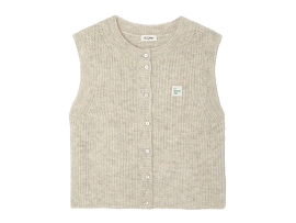 AMERICAN VINTAGE GILET COURT<br>Crème