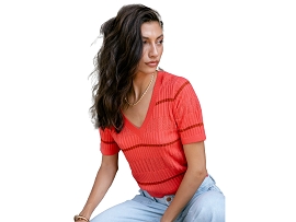 FREEMAN T.PORTER PULL POLANE FANCY<br>Orange