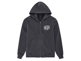 DEUS SHIELD GARMENT DYED ZIP<br>Noir