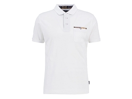 BARBOUR CORPATCH TAILORED POLO SHIRT<br>Blanc