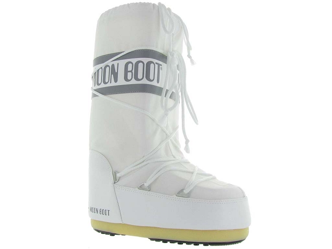 Moon boot apres ski bottes fourrees moon boot nylon adulte blanc