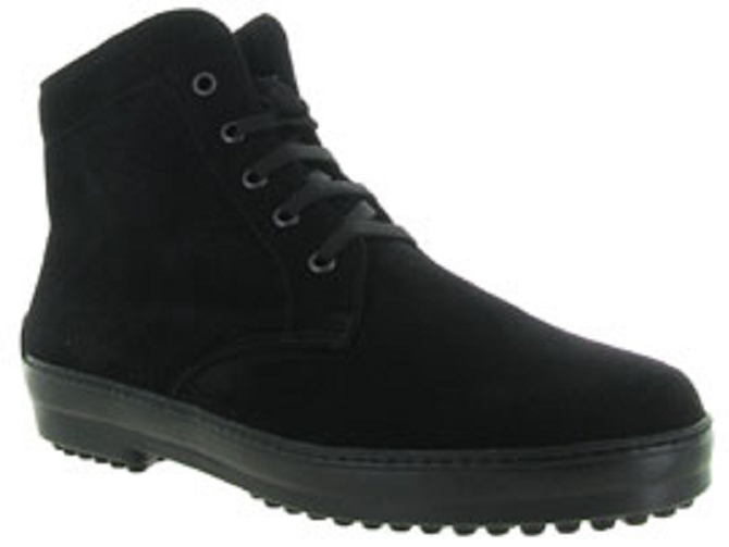 apres ski bottes fourrees - Chaussures neige - homme - Nubuck - Noir - La thuile