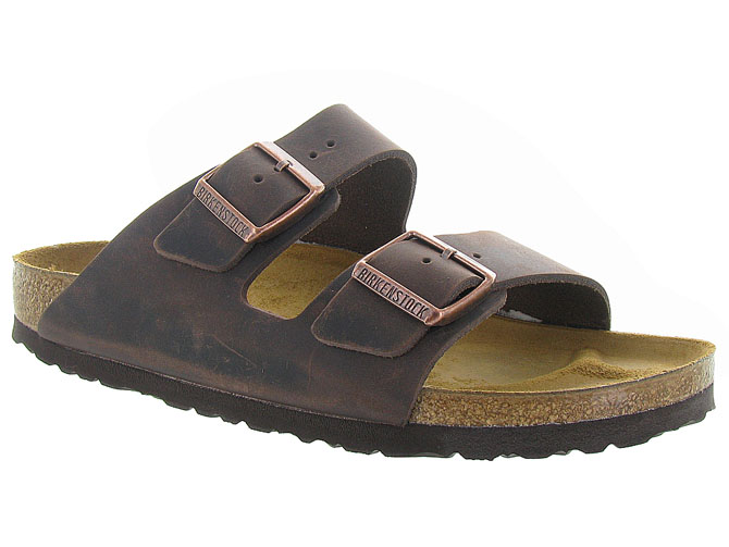 Birkenstock nu pieds arizona oiled leather marron