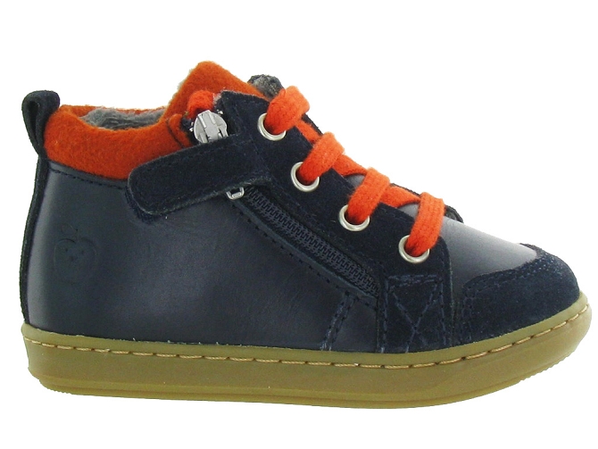 chaussures bebe du 18 au 27 -  - bebe garcon - Cuir - Bleu - Shoo pom