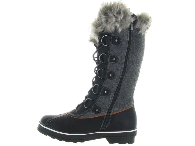 apres ski bottes fourrees - Bottine chaude - femme - Synthétique - Gris - Kimberfeel3209901_4