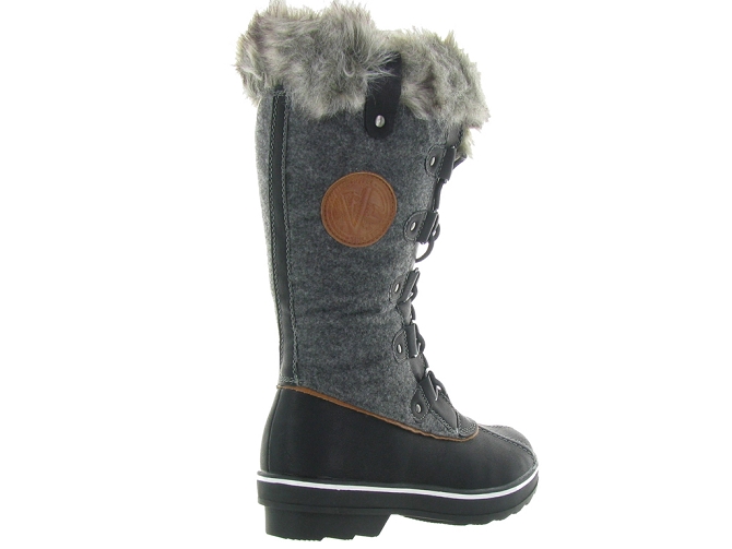 apres ski bottes fourrees - Bottine chaude - femme - Synthétique - Gris - Kimberfeel3209901_5