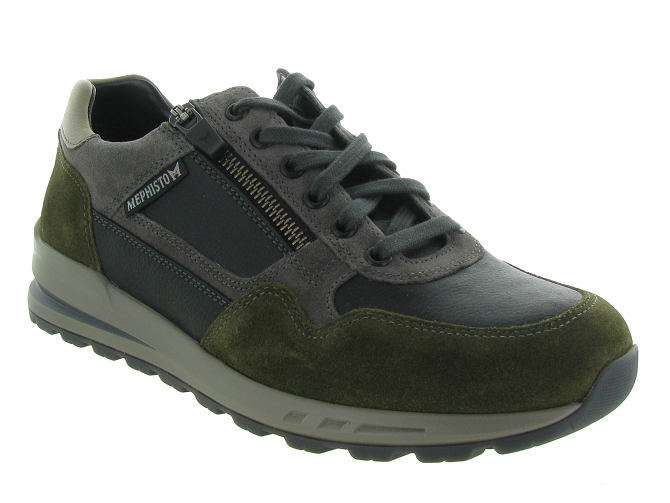 chaussures a lacets - Confort et décontracté - homme - Cuir - Vert - Mephisto