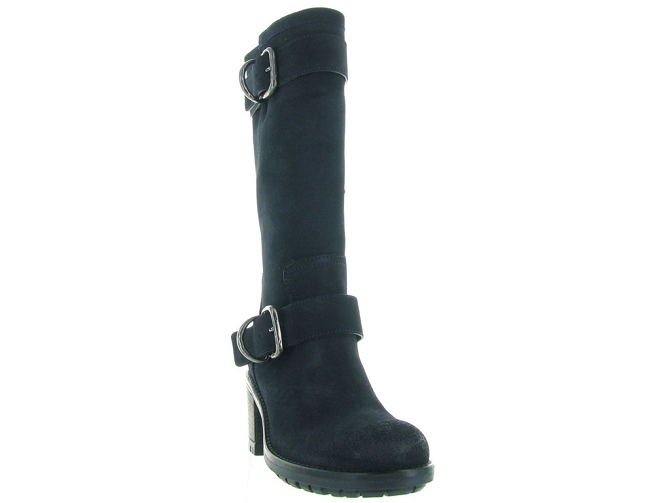 bottes - Motardes & Rock and roll - femme - Cuir - Bleu - Julie dee3217602_3