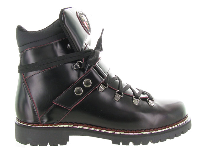 apres ski bottes fourrees - Chaussures neige - homme - Cuir - Rouge - New italia shoes3265102_2