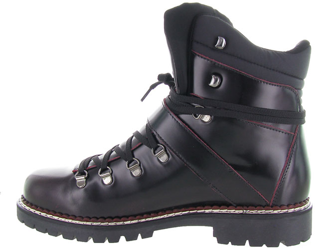 apres ski bottes fourrees - Chaussures neige - homme - Cuir - Rouge - New italia shoes3265102_4