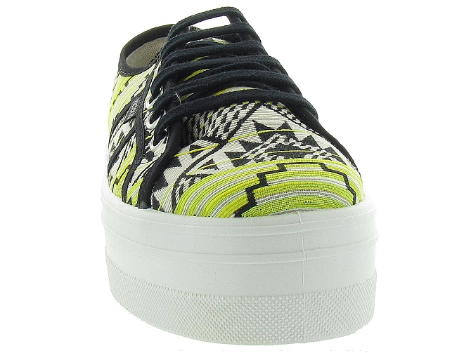 baskets et sneakers - Confort - femme - Toile Jean - Jaune - Victoria4001201_3