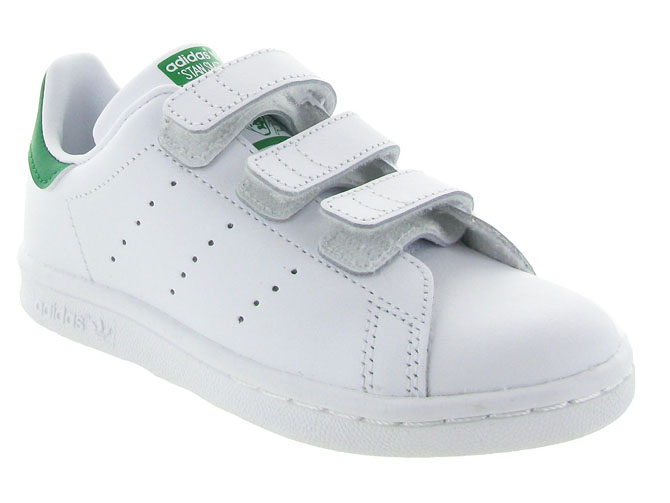 Adidas baskets et sneakers stan smith cadets velcro blanc