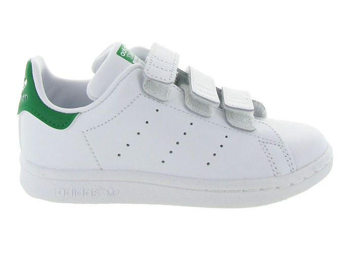 Adidas baskets et sneakers stan smith cadets velcro blanc4096101_2