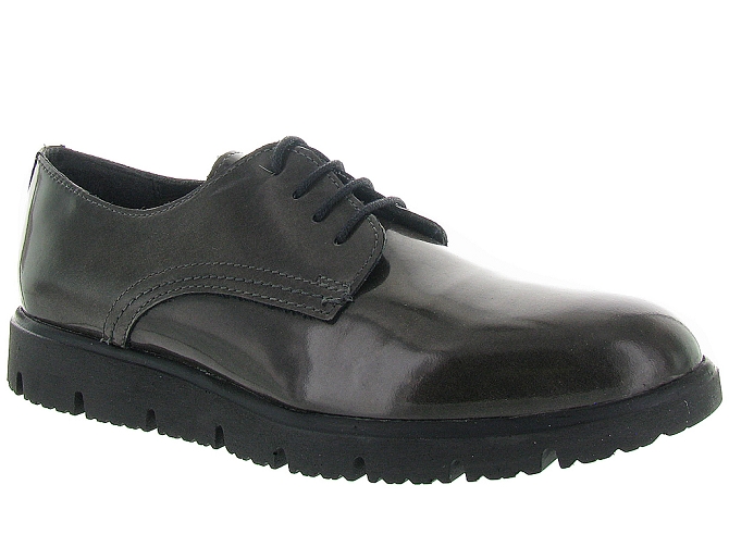 chaussures a lacets - Derby chic - femme - Cuir - Gris - Luparense srl