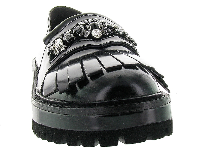 mocassins - Elégant - femme - Cuir - Noir - Elvio zanon4152401_3