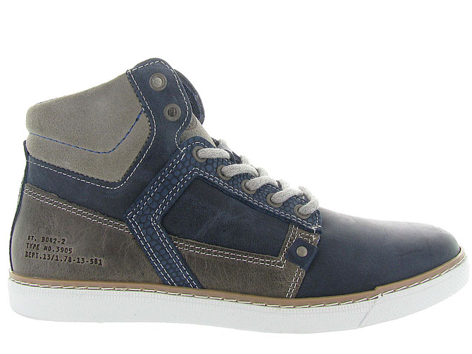 baskets et sneakers -  - junior garcon - Cuir - Bleu - Bullboxer4158302_2