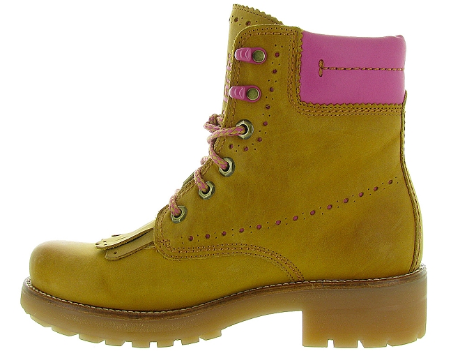 bottines et boots - Casual - femme - Cuir - Jaune - Panama jack4181301_4