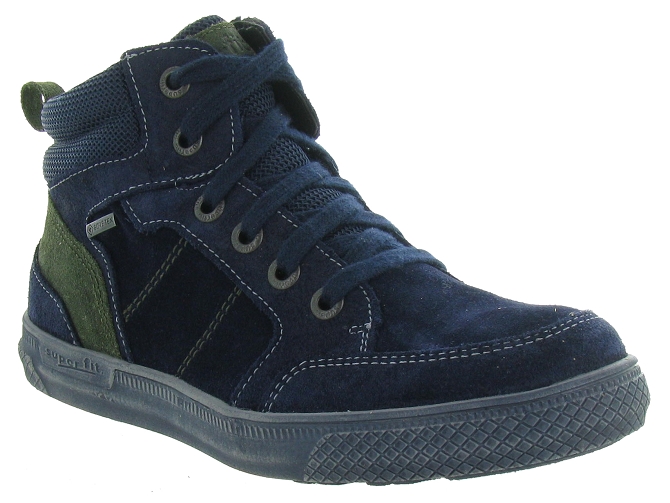 chaussures a lacets -  - junior garcon - Cuir - Bleu - Superfit