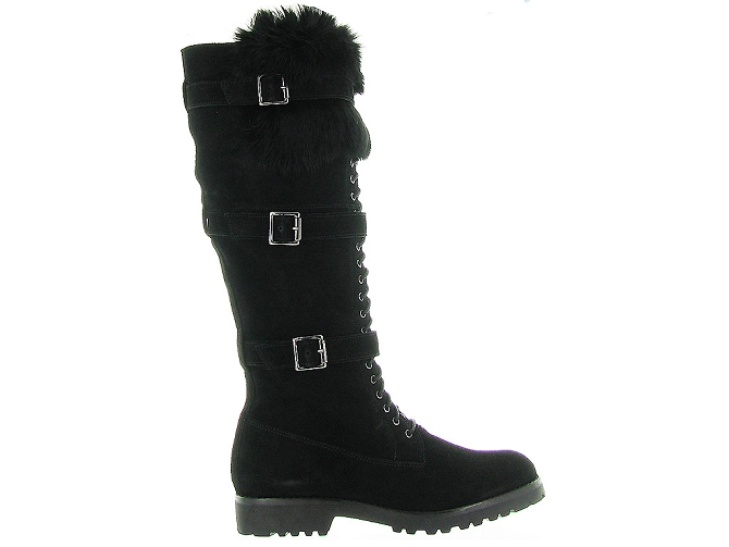 apres ski bottes fourrees - Botte de neige - femme - Nubuck - Noir - La thuile4323201_2