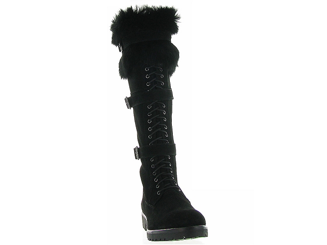 apres ski bottes fourrees - Botte de neige - femme - Nubuck - Noir - La thuile4323201_3