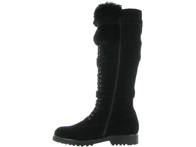 apres ski bottes fourrees - Botte de neige - femme - Nubuck - Noir - La thuile4323201_4