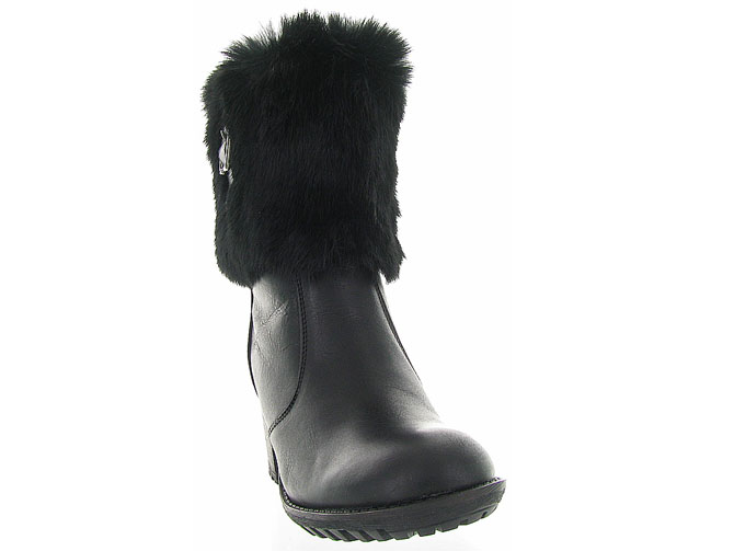 apres ski bottes fourrees - Botte de neige - femme - Cuir - Noir - La thuile4323301_3