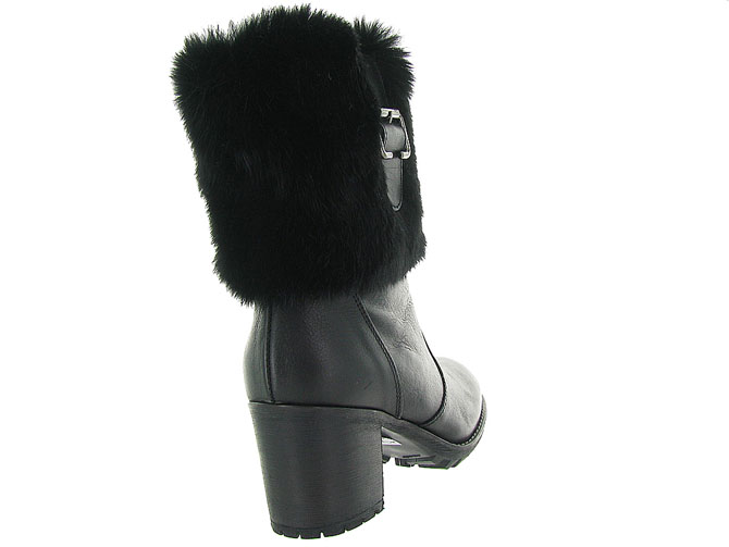 apres ski bottes fourrees - Botte de neige - femme - Cuir - Noir - La thuile4323301_5