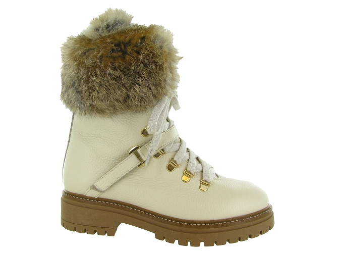 apres ski bottes fourrees - Bottine chaude - femme - Cuir - Crème - Armando4392607_2