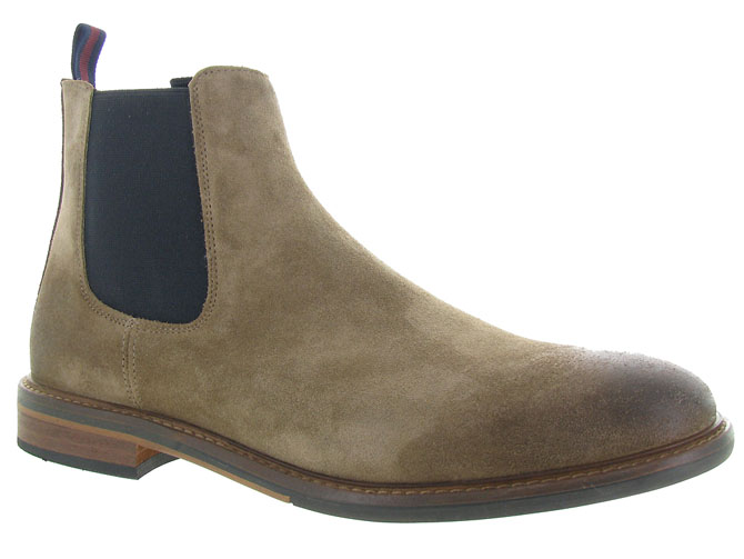 bottines et boots - Chelsea - homme - Cuir - Gris - Schmoove