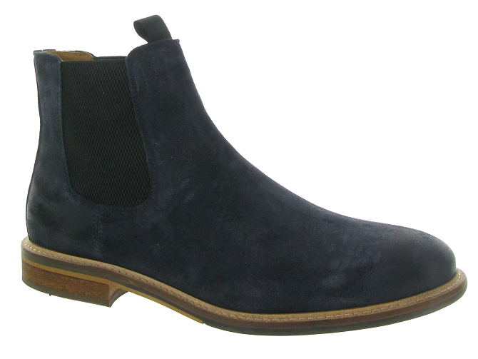 bottines et boots - Chelsea - homme - Cuir - Bleu Marine - Schmoove