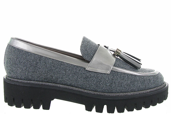 mocassins - Elégant - femme - Feutrine - Gris - Pertini4414101_2