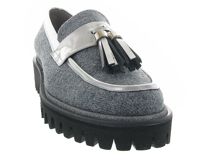 mocassins - Elégant - femme - Feutrine - Gris - Pertini4414101_3