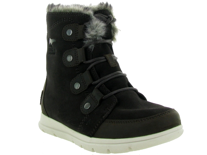 apres ski bottes fourrees - Botte de neige - femme - Cuir - Noir - Sorel